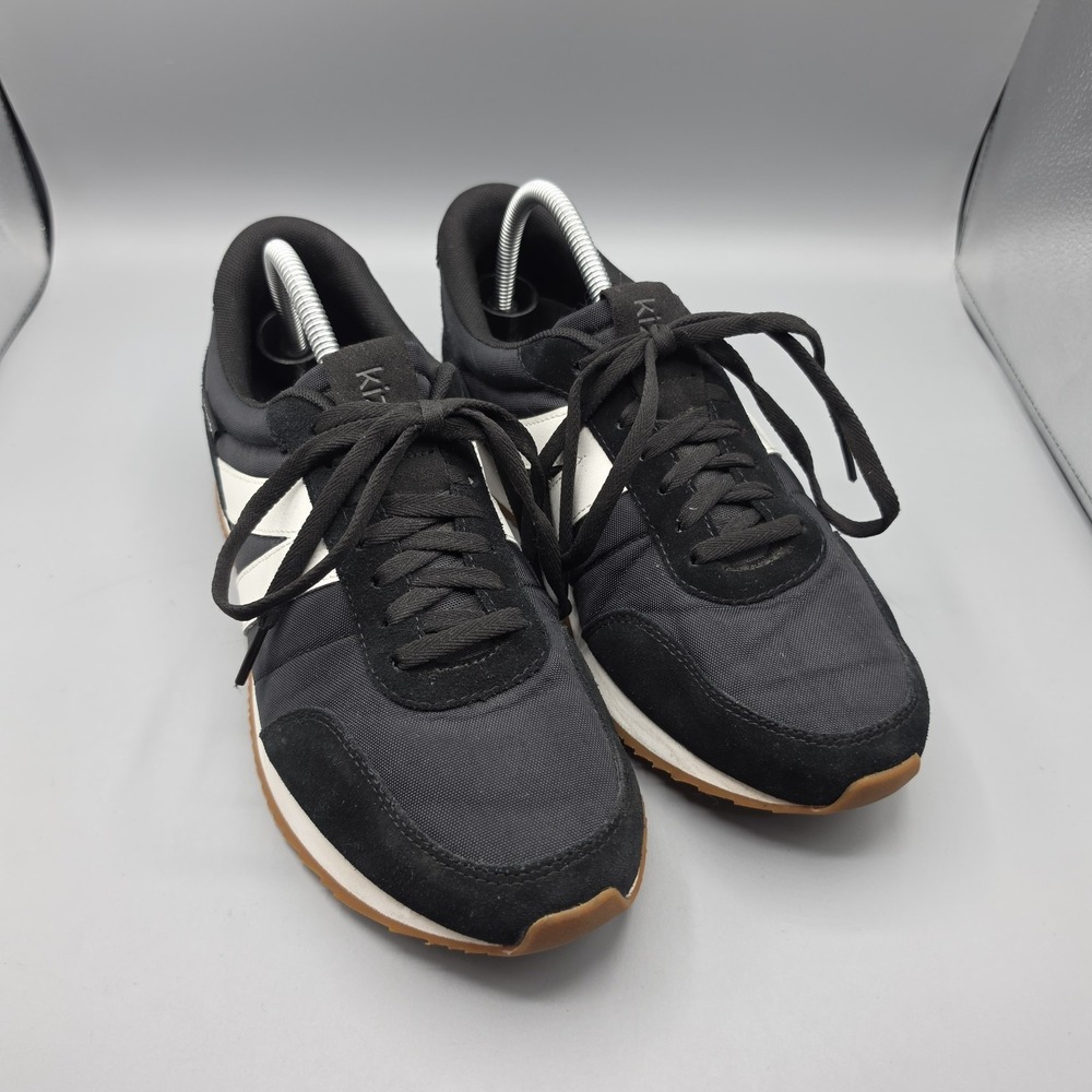 Kizik Milan Sneakers Mens 9.5 Black Suede Nylon Retro Comfort Slip On Womens 11